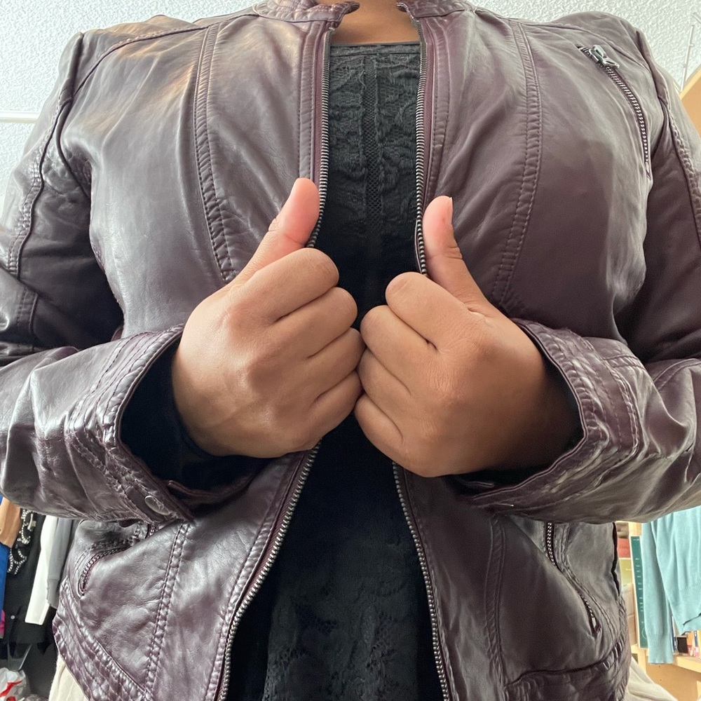 Burgundy Leather Jacket